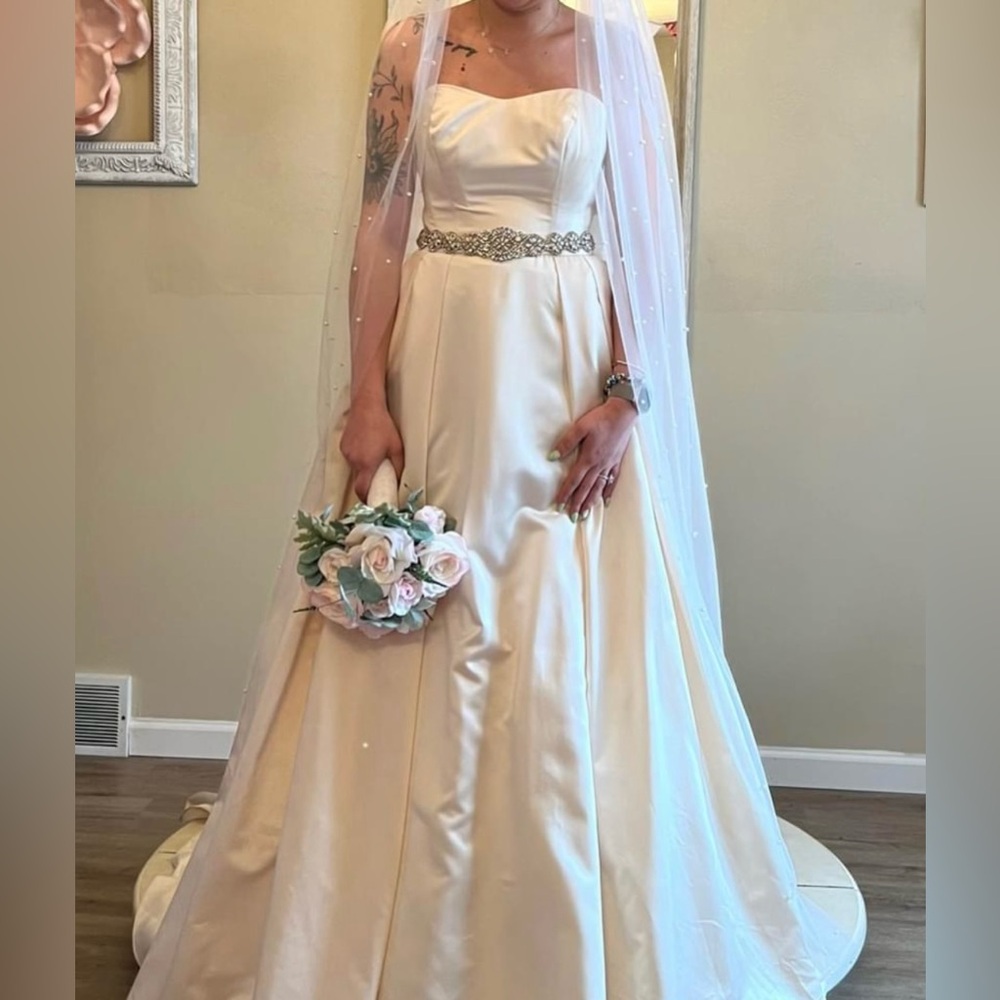 Satin A-line Wedding Gown